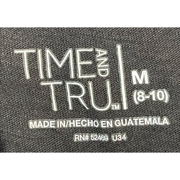 Time and Tru Womens Size M Tie-Dye Sleeveless Tank Top Black & White 100% Cotton - Picture 7 of 10